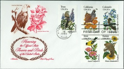 USA 1992 Blumen und Vögel FDC 2-6.jpg