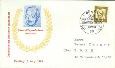 Bund 1964 MiNr. Berühmte Deutsche FDC 90er -.jpg