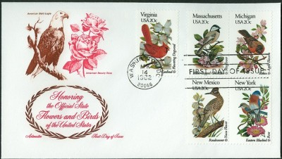 USA 1992 Blumen und Vögel FDC 6-6.jpg