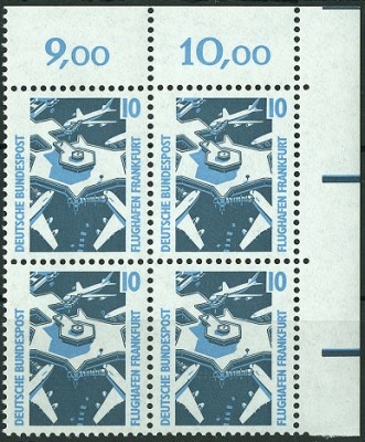 Bund 1988 MiNr. 1347A ViererBlock 10 Pfennig SWK.jpg
