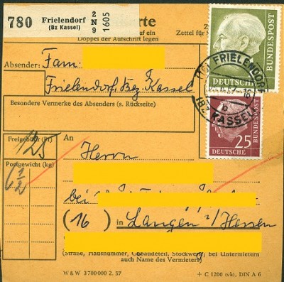 Bund 1954 MiNr. 186, 194 Heuss MiF mit 1 DM.jpg