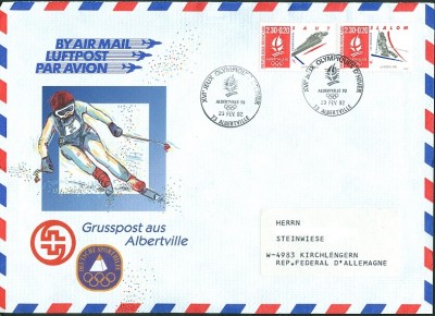 Frankreich 1992, MiNr. Skispringer -2a.jpg