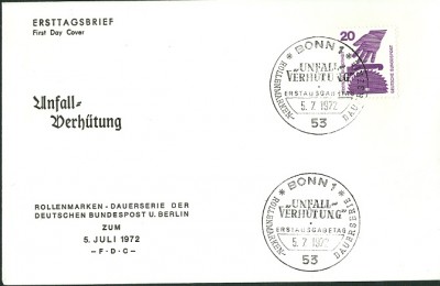 Bund 1972, MiNr. 696A, Unfälle 20er, FDC -2.jpg