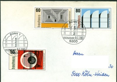 Bund 1983, MiNr. 1164-1166, BauHaus, Architektur.jpg