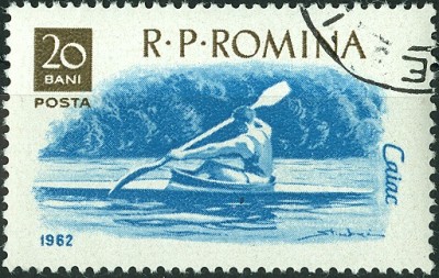 Rumänien 1962 MiNr. KanuRennsport Einer-Kajak K1.jpg