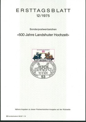Bund 1975, MiNr. 844, Landshuther Hochzeit, ETB-2.jpg