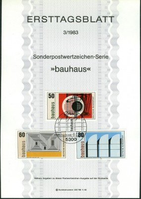 Bund 1983, MiNrn. , 3 Werte Bauhaus, ETB.jpg