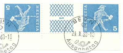 Schweiz 1960, MiNr. , KehrdruckPaar 5 Rappen-2.jpg