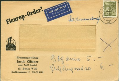 Berlin 1956, Minr. 150, FleuropBeleg 1957.jpg