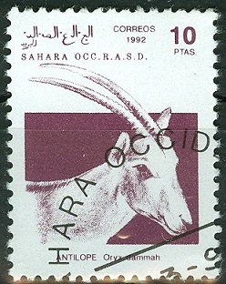 SAHARA OCC.R.A.S.D. 1992, MiNr. keine, Oryx-Antilope.jpg