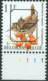 Belgien 1992, MiNr.2502V , ZaunKönig.jpg
