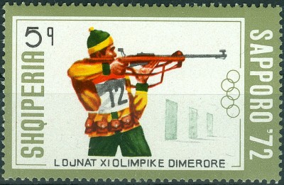 Albanien 1972, MiNr. 1527, Sapporo 72-Biathlon.jpg