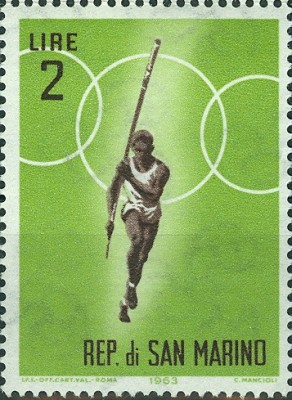 San Marino 1963, MiNr. 783, StabHochsprung, 2 Lire.jpg