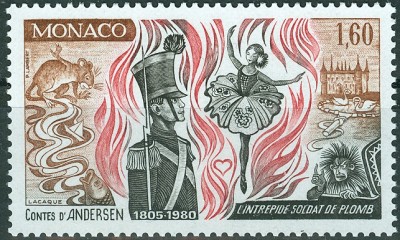 Monaco 1980, MiNr. 1434, Andersens Märchen, Der standhafte Zinnsoldat.jpg