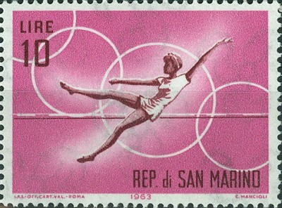 San Marino 1963, MiNr. 787, Hochsprung, 10 Lire.jpg
