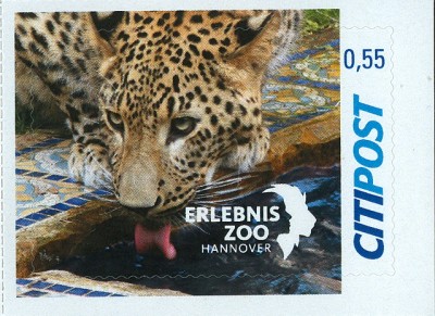 CitiPost Hannover 2015, Markenheftchen 55 Cent, Leopard.jpg