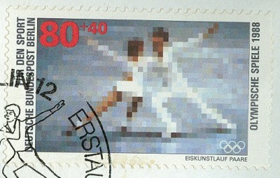 Berlin 1988, MiNr. 802, Eiskunstlauf, Paarlaufen.jpg