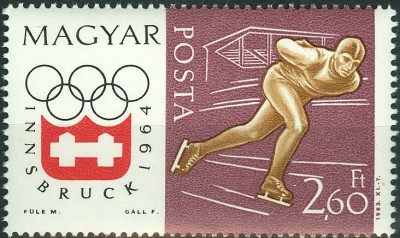 Ungarn 1964, MiNr. 1981A, Eisschnellauf.jpg