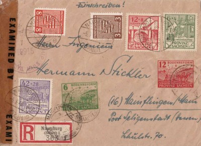 74 77 87 A 88 A VII 89 A 90 91 Mif Einschreiben-Fernbrief 5 Pf überfrankiert.JPG